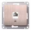 Розетка компьютерная RJ45 SYSTEME ELECTRIC GLOSSA, скрытый монтаж, сосна, GSL001581K