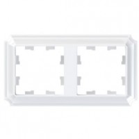 Рамка 2 поста SYSTEME ELECTRIC ATLASDESIGN ANTIQUE, белый, ATN100102
