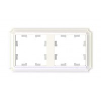 Рамка 2 поста SYSTEME ELECTRIC ATLASDESIGN ANTIQUE, жемчуг, ATN100402