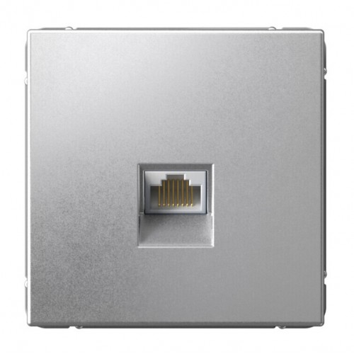 Розетка компьютерная RJ45 SYSTEME ELECTRIC ARTGALLERY, скрытый монтаж, алюминий, GAL000386