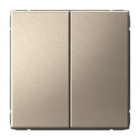 Выключатель 2-клавишный кнопочный SYSTEME ELECTRIC ARTGALLERY, скрытый монтаж, шампань, GAL000517