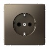 Розетка SYSTEME ELECTRIC ARTGALLERY, скрытый монтаж, с заземлением, мокко, GAL000643