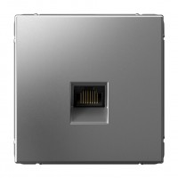 Розетка компьютерная RJ45 SYSTEME ELECTRIC ARTGALLERY, скрытый монтаж, сталь, GAL000986