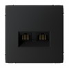 Розетка компьютерная 2xRJ45 SYSTEME ELECTRIC ARTGALLERY, скрытый монтаж, карбон, GAL001088