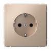 Розетка SYSTEME ELECTRIC ARTGALLERY, скрытый монтаж, с заземлением, со шторками, песочный, GAL001245