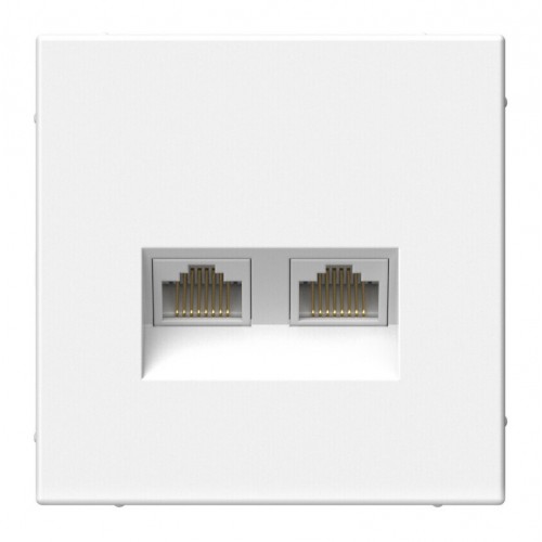 Розетка компьютерная 2xRJ45 SYSTEME ELECTRIC ARTGALLERY, скрытый монтаж, лотос, GAL001388