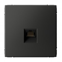 Розетка компьютерная RJ45 SYSTEME ELECTRIC ARTGALLERY, скрытый монтаж, базальт, GAL001486