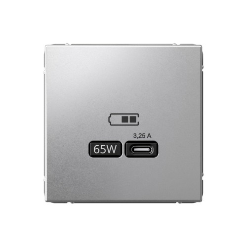 Розетка USB type C SYSTEME ELECTRIC ARTGALLERY, скрытый монтаж, алюминий, GAL000327