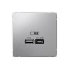 Розетка USB+USB type C SYSTEME ELECTRIC ARTGALLERY, скрытый монтаж, алюминий, GAL000329