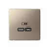 Розетка USB type C SYSTEME ELECTRIC ARTGALLERY, скрытый монтаж, шампань, GAL000527
