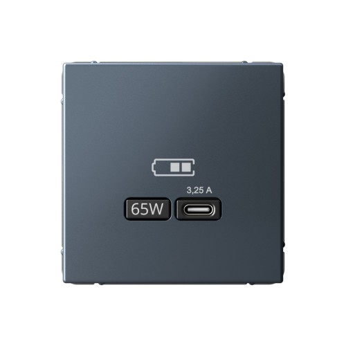 Розетка USB type C SYSTEME ELECTRIC ARTGALLERY, скрытый монтаж, грифель, GAL000727