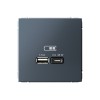 Розетка USB+USB type C SYSTEME ELECTRIC ARTGALLERY, скрытый монтаж, грифель, GAL000729