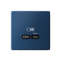 Розетка USB type C SYSTEME ELECTRIC ARTGALLERY, скрытый монтаж, аквамарин, GAL001127