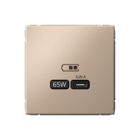 Розетка USB type C SYSTEME ELECTRIC ARTGALLERY, скрытый монтаж, песочный, GAL001227