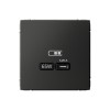 Розетка USB type C SYSTEME ELECTRIC ARTGALLERY, скрытый монтаж, базальт, GAL001427