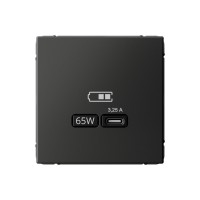 Розетка USB type C SYSTEME ELECTRIC ARTGALLERY, скрытый монтаж, базальт, GAL001427