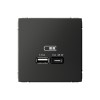 Розетка USB+USB type C SYSTEME ELECTRIC ARTGALLERY, скрытый монтаж, базальт, GAL001429