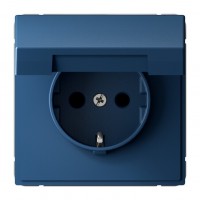 SYSTEME ELECTRIC ArtGallery Аквамарин Розетка с заземл. со шторк. с крышк., 16А, IP20,  механизм, быстрозажим. клем.