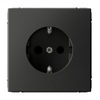 SYSTEME ELECTRIC ArtGallery Базальт Розетка с заземлением со шторками, 16А, механизм, быстрозажим. клем.