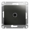 Розетка TV SYSTEME ELECTRIC GLOSSA, проходная, антрацит